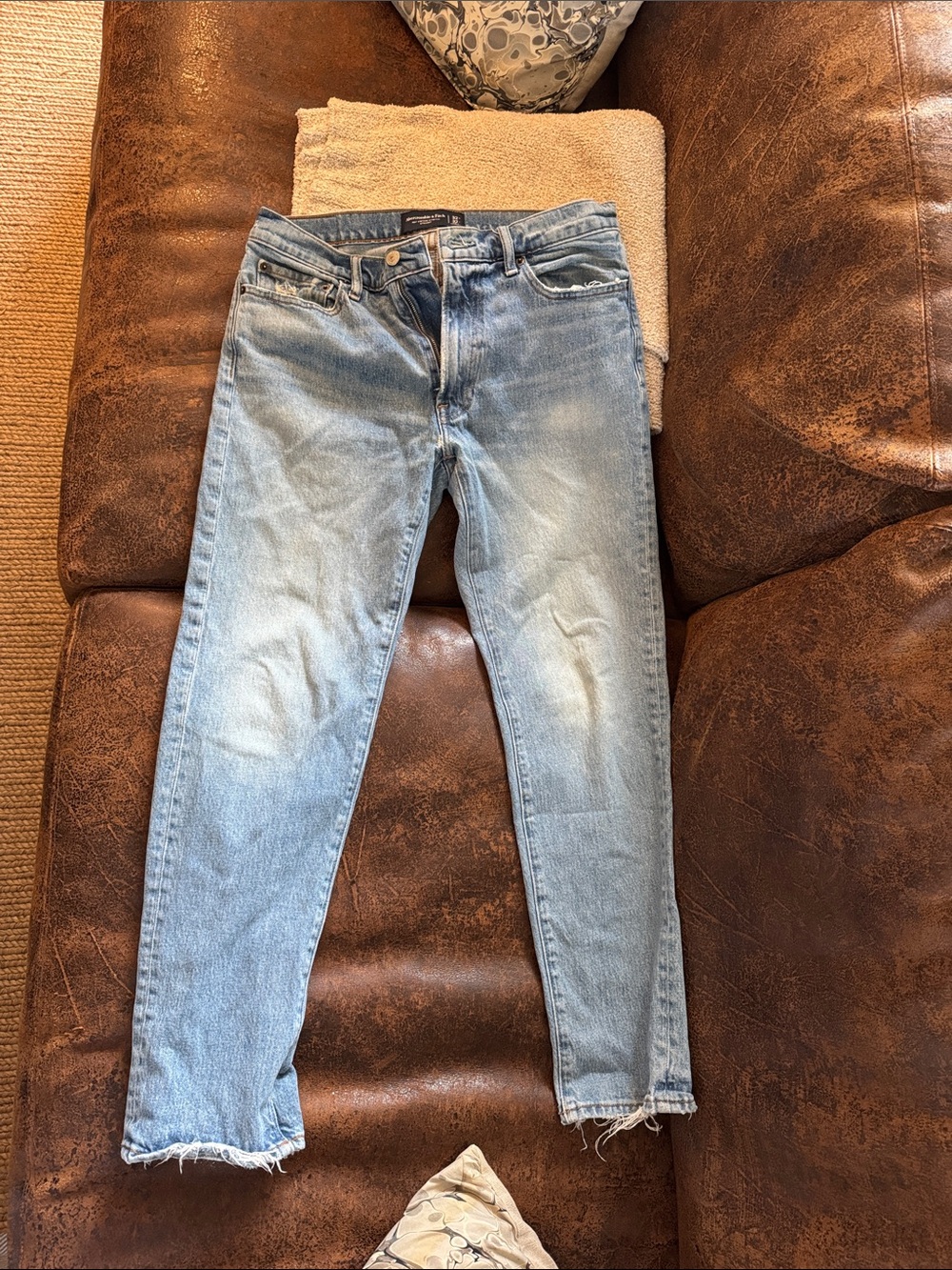 Abercrombie & Fitch Light Blue Slim Straight Jeans